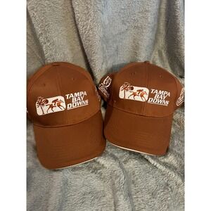 Tampa Bay Downs Hat Baseball Cap Adjustable Golf Poker Room Brown x 2‎